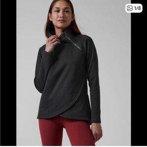 Athleta Cozy Karma Asym Pullover Sweater size Small